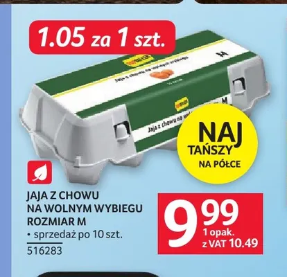 Jajka kurze z chowu na wolnym wybiegu rozmiar M promocja w Selgros