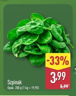 Szpinak promocja w Aldi