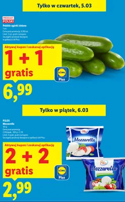 Ogórki zielone promocja w Lidl