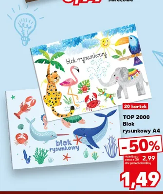 Blok rysunkowy A4 Top 2000 promocja w Kaufland