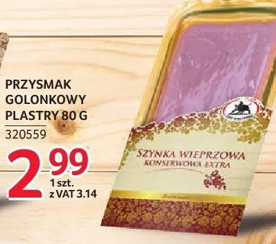 Przysmak golonkowy ŻMB Białystok plastry 80g promocja w Selgros