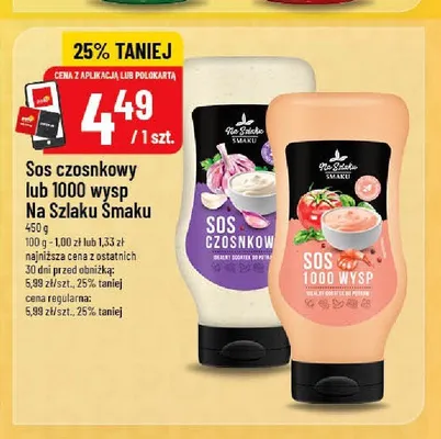 Sos czosnkowy Na Szlaku Smaku promocja w POLOmarket