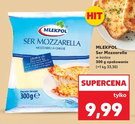 Ser Mozzarella w kostce promocja w Kaufland