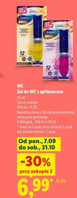 Żel do WC z aplikatorem W5 promocja w Lidl