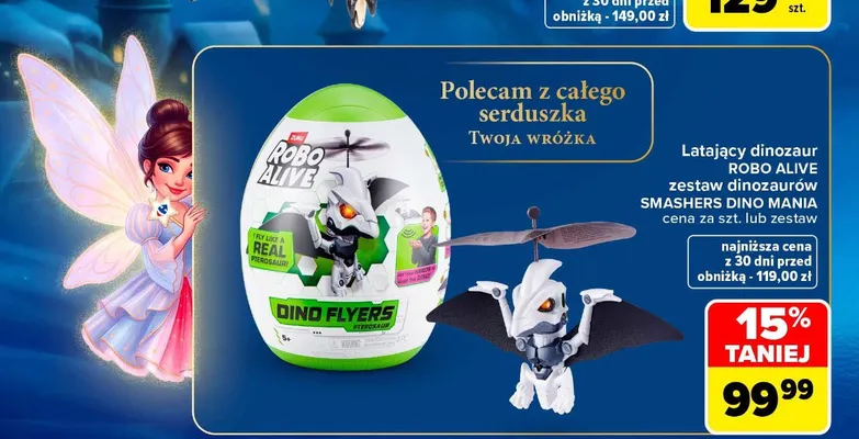 Latający dinozaur Robo Alive promocja w Carrefour