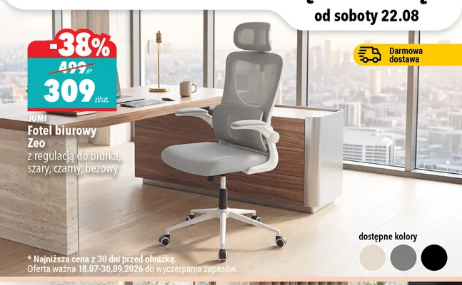Fotel biurowy Jumi Zeo promocja w Biedronka Home