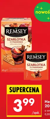 Herbata Remsey o smaku tartaletki promocja w Biedronka