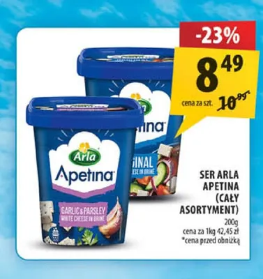 Ser Apetina Garlic & Parsley Arla promocja w Arhelan