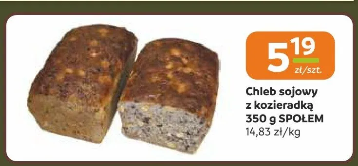 Chleb sojowy z kozieradką Społem promocja w Społem Częstochowa