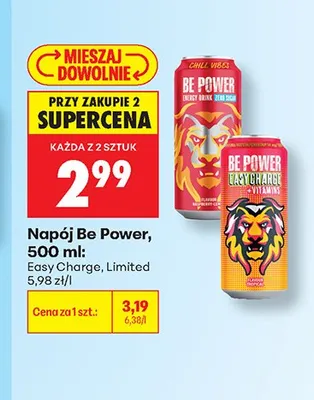 Napój energetyczny Be Power Limited promocja w Biedronka
