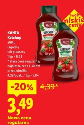 Ketchup pikantny Kania promocja w Lidl