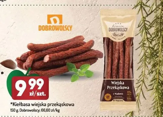 Kiełbasa wiejska przekąskowa Dobrowolscy promocja w Avita