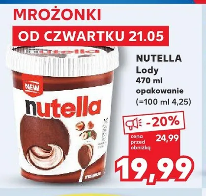 Lody NUTELLA promocja