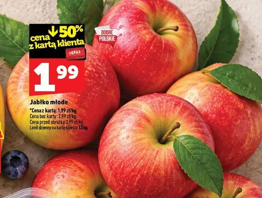 Jabłka młode promocja w TOPAZ
