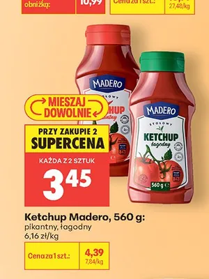 Ketchup łagodny Madero promocja w Biedronka