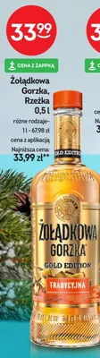 Wódka Żołądkowa Gorzka Rzeżka promocja w Żabka