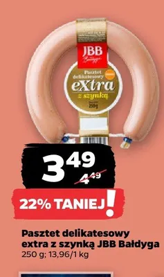 Pasztet delikatesowy extra z szynką JBB Bałdyga promocja w Netto