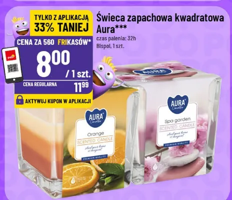 Świeca zapachowa kwadratowa promocja w POLOmarket