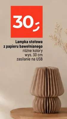 Lampka stołowa z papieru bawełnianego promocja w Dealz