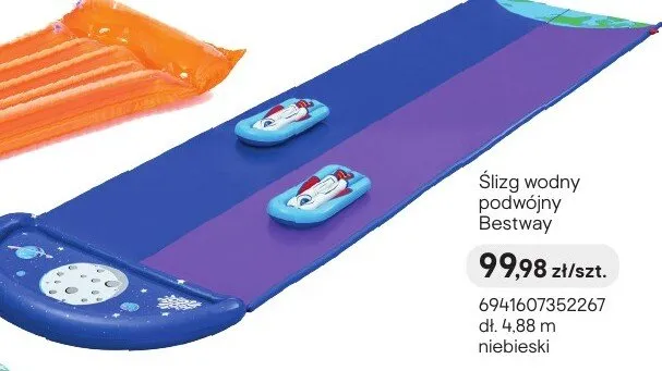 Ślizg wodny podwójny niebieski promocja w Castorama