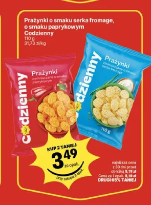 Prażynki o smaku paprykowym Codzienny promocja w Delikatesy Centrum