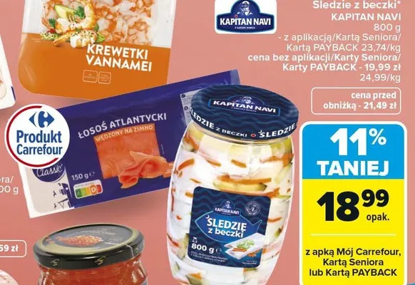 Krewetki vannamei promocja w Carrefour