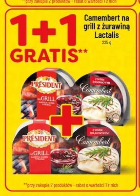 Ser camembert na grill z żurawiną Président promocja w POLOmarket