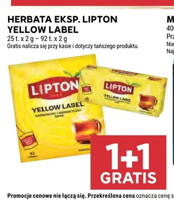 Herbata ekspresowa Lipton Yellow Label promocja w Stokrotka