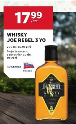 Whisky Joe Rebel 3 Yo promocja w Stokrotka