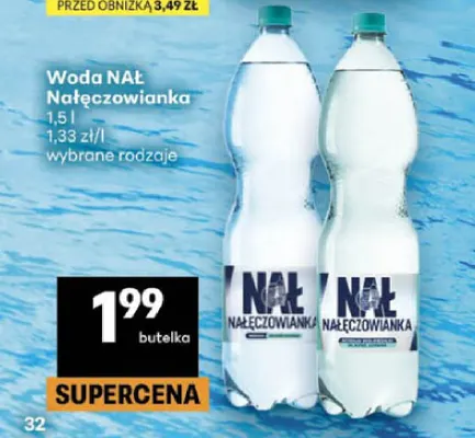 Woda gazowana NAŁ Nałęczowianka delikatnie promocja w Delikatesy Centrum