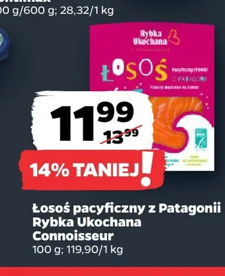Łosoś pacyficzny z Patagonii Rybka Ukochana Connoisseur promocja w Netto
