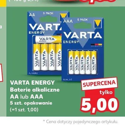 Baterie alkaliczne Varta Energy AAA promocja w Kaufland