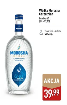 Wódka Morosha Carpathian promocja w Aldi