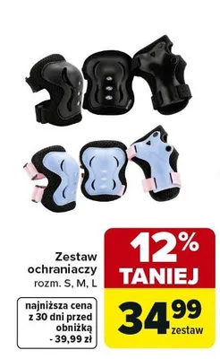 Zestaw ochraniaczy rozm. S, M, L promocja w Carrefour