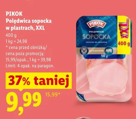 Polędwica sopocka w plastrach XXL Pikok promocja w Lidl