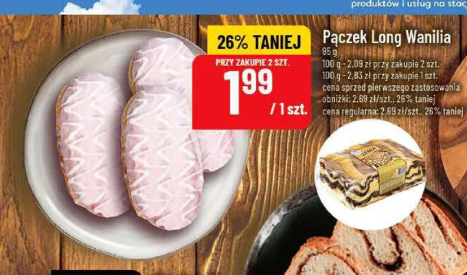 Pączek Long Wanilia promocja w POLOmarket