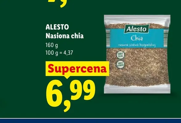 Nasiona chia Alesto promocja w Lidl