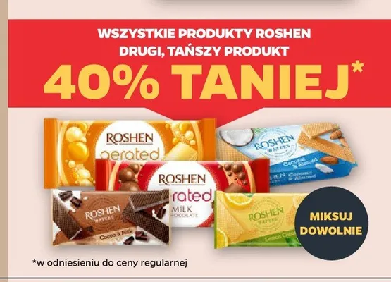Wafle Roshen Wafers o smaku kakaowo-mlecznym promocja w Netto