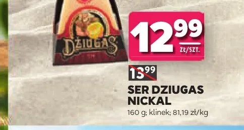 Ser twardy Džiugas Nickal klinek promocja w Stokrotka