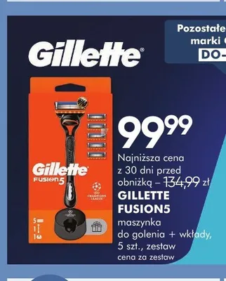 Maszynka do golenia + wkłady GILLETTE FUSION5 5szt. zestaw promocja w Super-Pharm