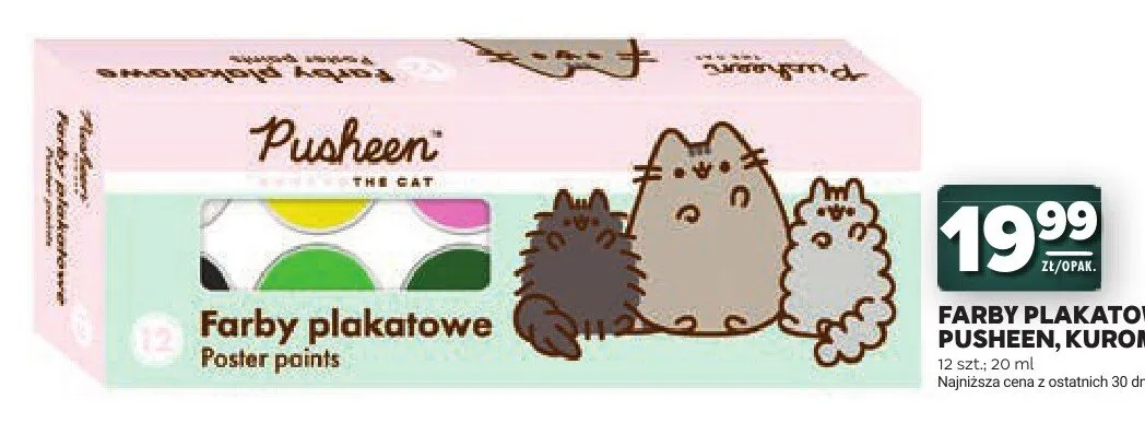 Farby plakatowe Pusheen promocja w Stokrotka