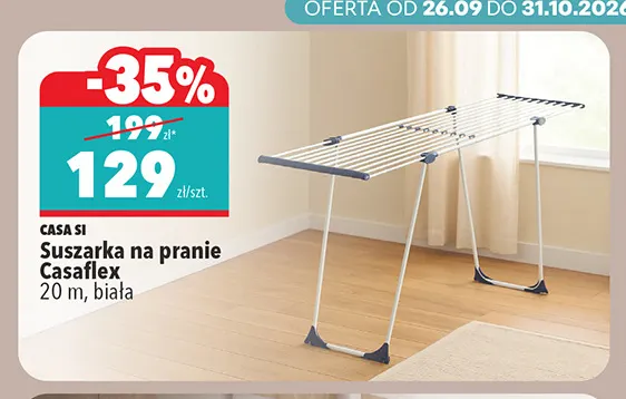 Suszarka na pranie Casa Si Casaflex 20 m biała promocja w Biedronka