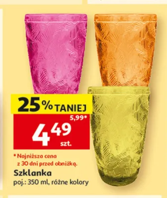 Szklanka 350ml promocja w Auchan
