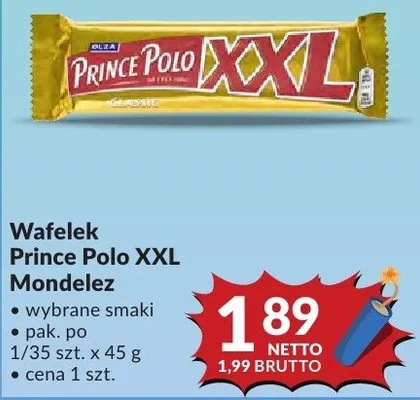 Wafelek Prince Polo XXL Mondelez wybrane smaki promocja w Makro