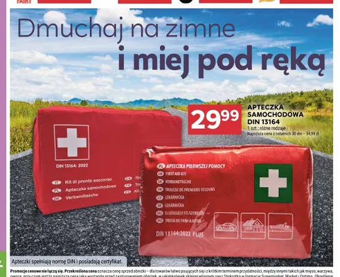 Apteczka samochodowa DIN 13164 Plus promocja w Stokrotka