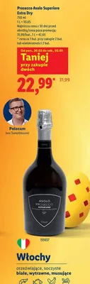 Prosecco Superiore Extra Dry promocja w Lidl