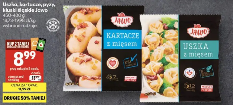 Uszka z mięsem Jawo promocja w Delikatesy Centrum