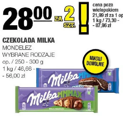 Czekolada mlika wybrane rodzaje promocja w SPAR