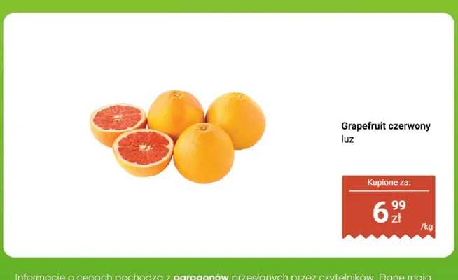 Grapefruit czerwony luz promocja w Biedronka