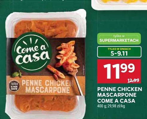 Penne Chicken Mascarpone Come a Casa promocja w Stokrotka
